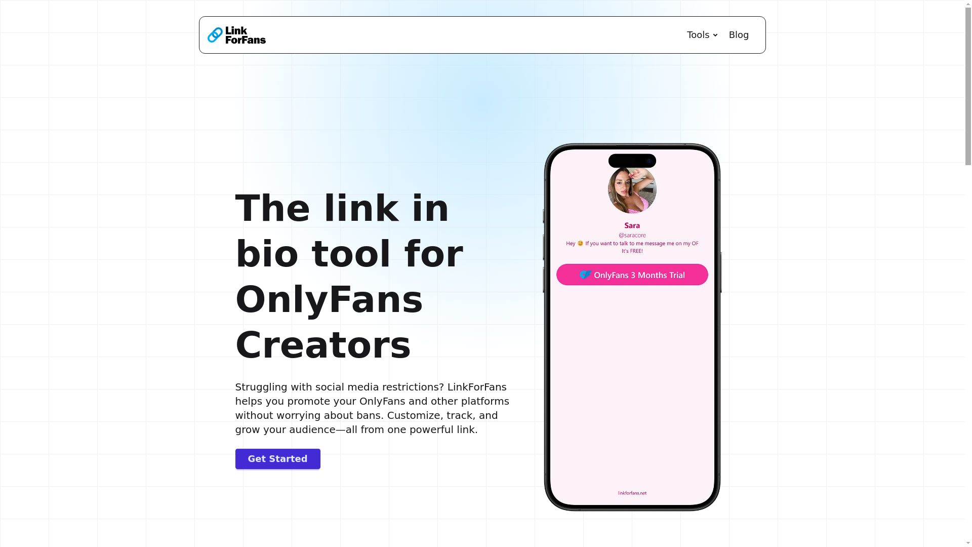 website screenshot of https://linkforfans.pages.dev/