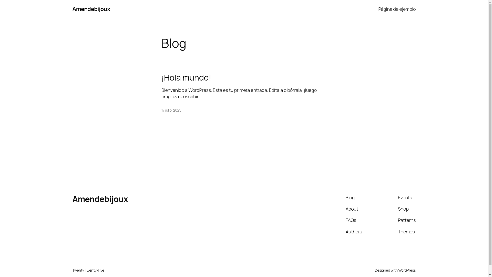 website screenshot of https://amendebijoux.com/