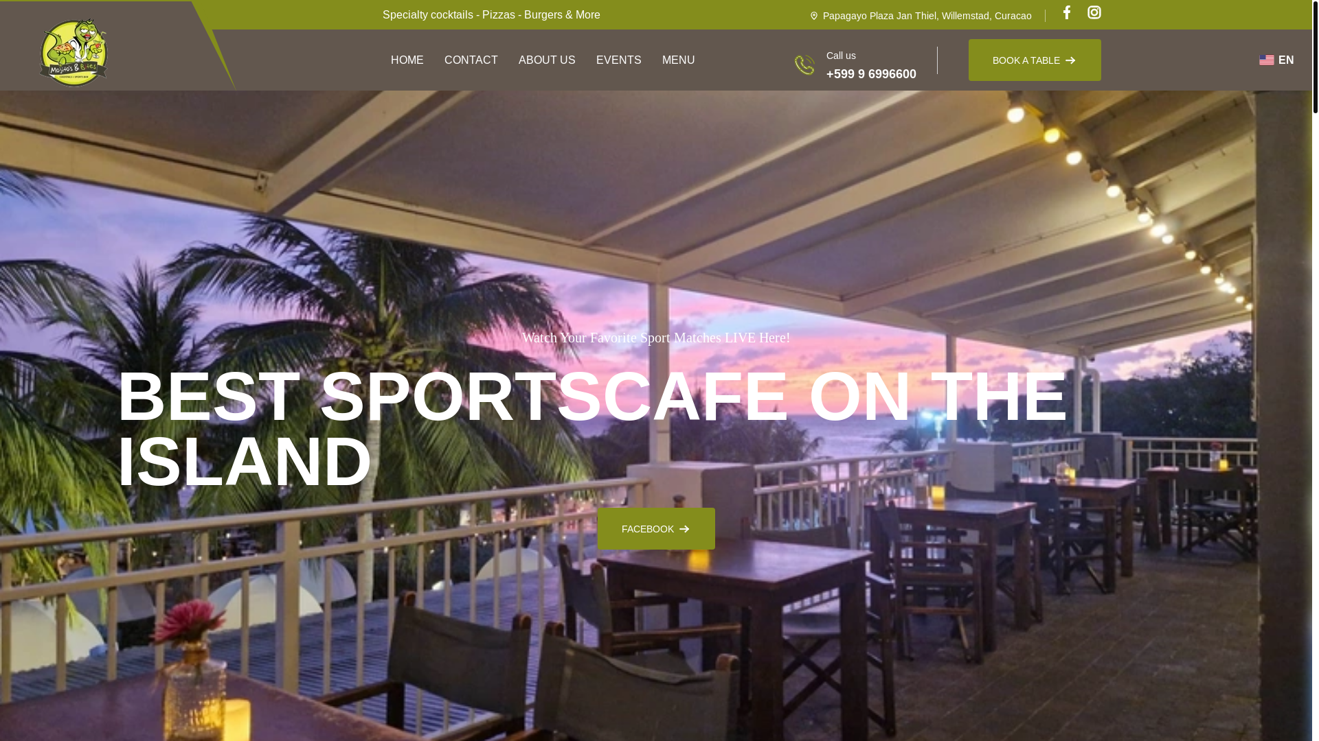 website screenshot of https://mojitosandbites.com/