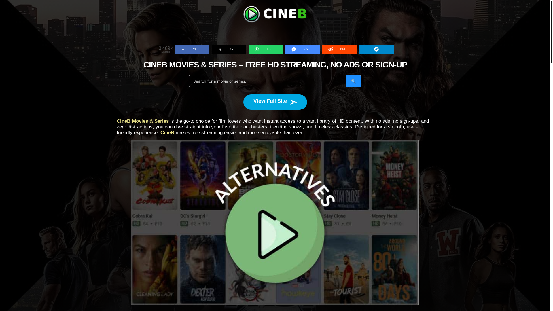 website screenshot of https://cineb.plus/