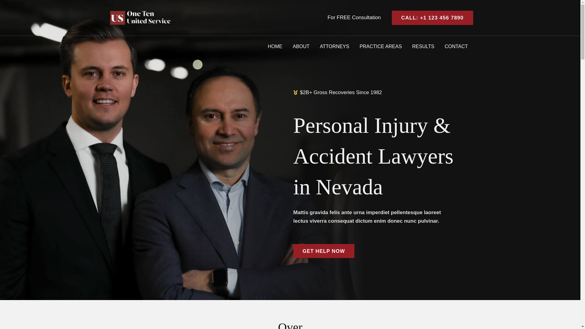 website screenshot of https://onetenunitedservices.com/