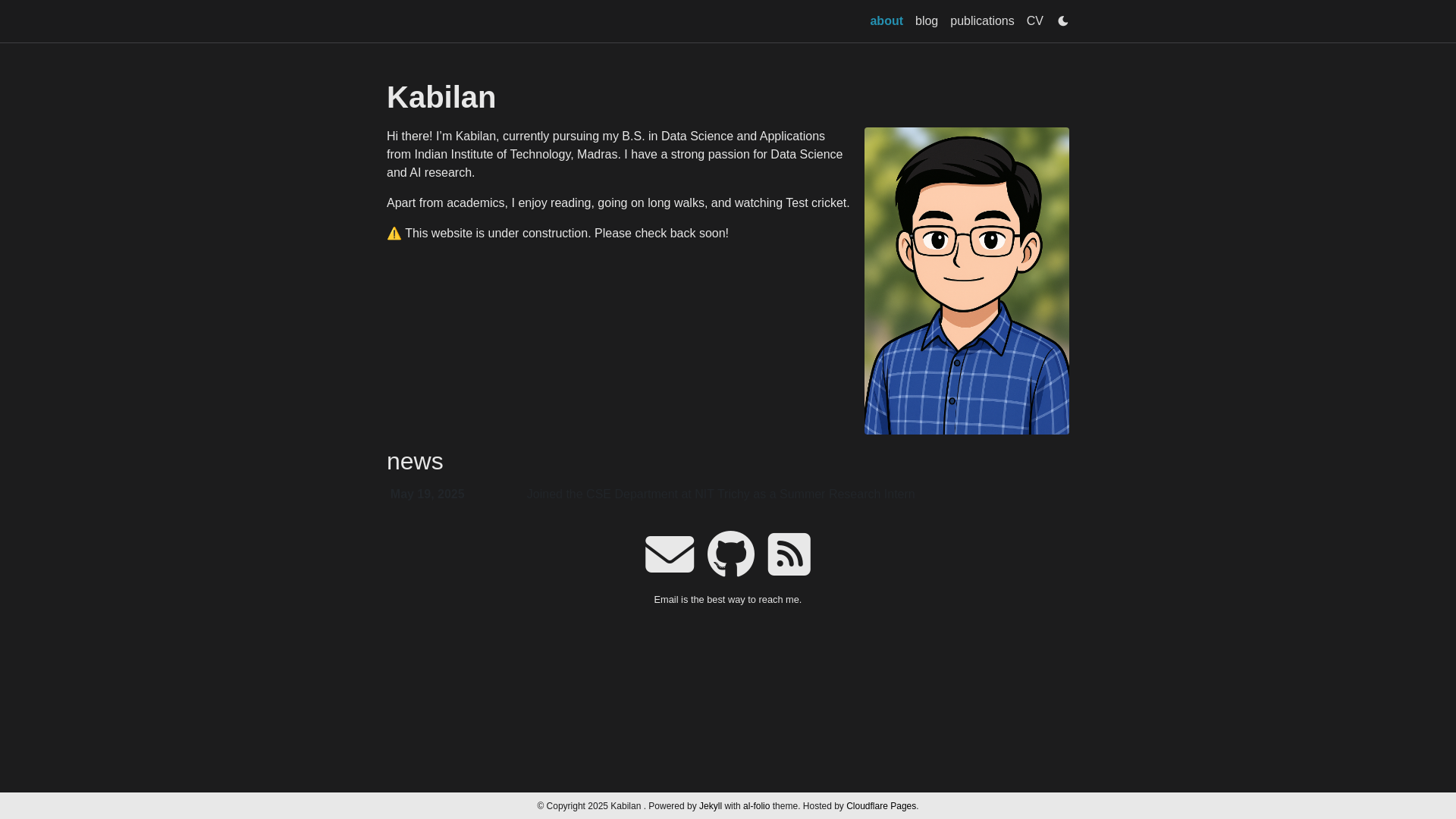website screenshot of https://kabilan.pages.dev/