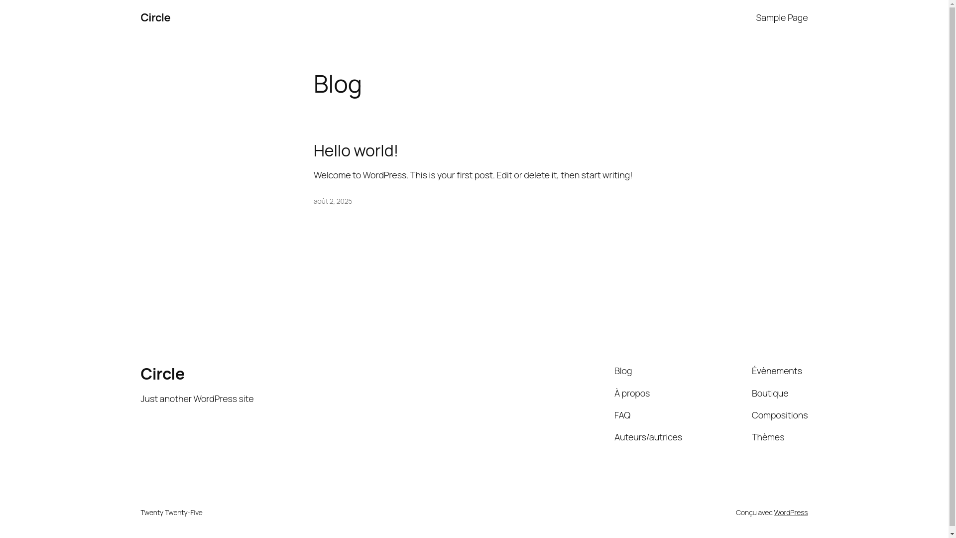 website screenshot of https://anthonycircle.fr/