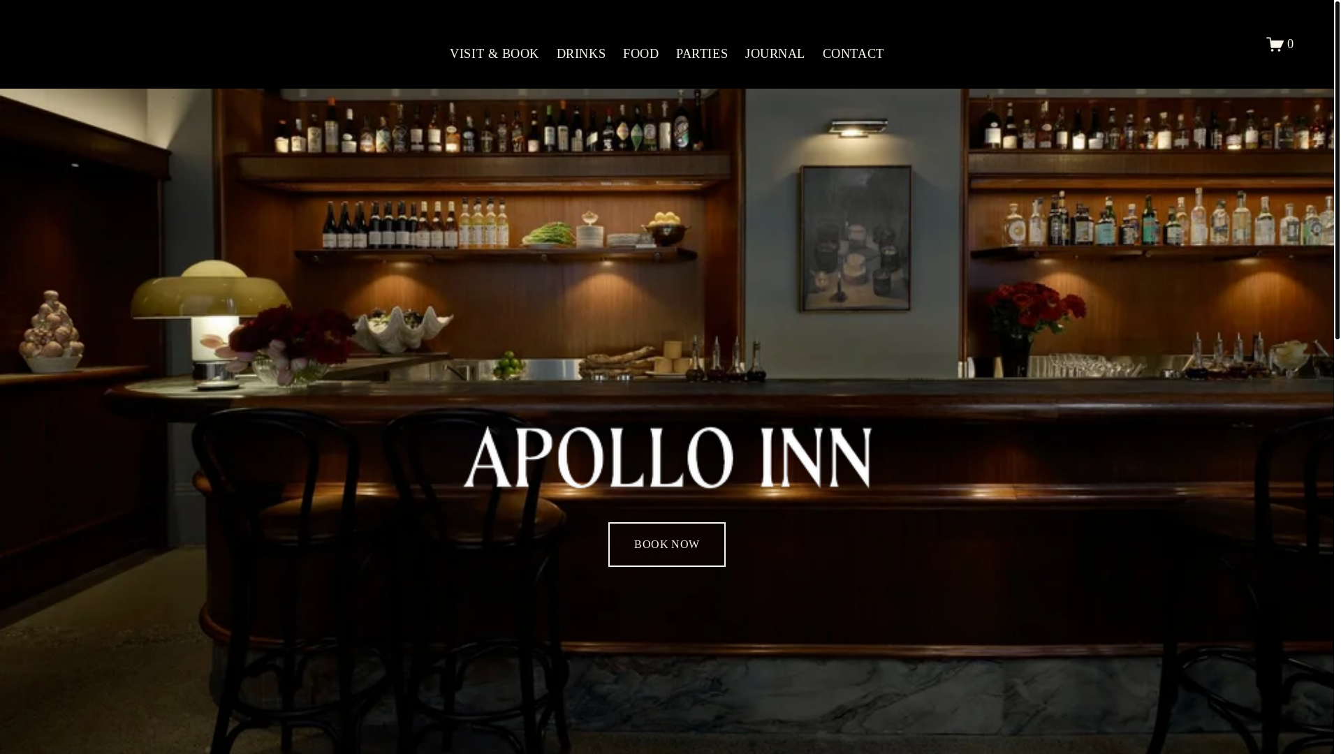 website screenshot of https://apolloinn.bar/