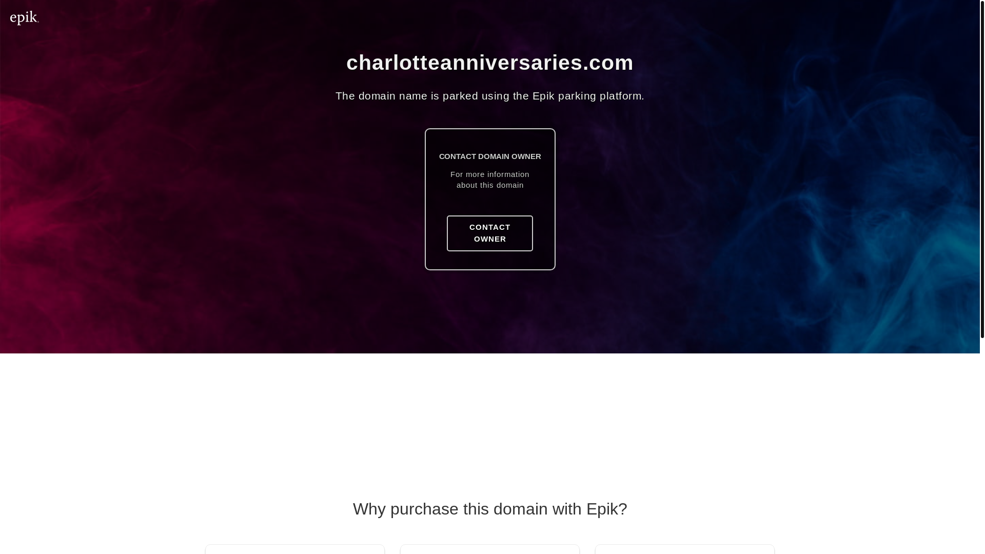 website screenshot of https://charlotteanniversaries.com/