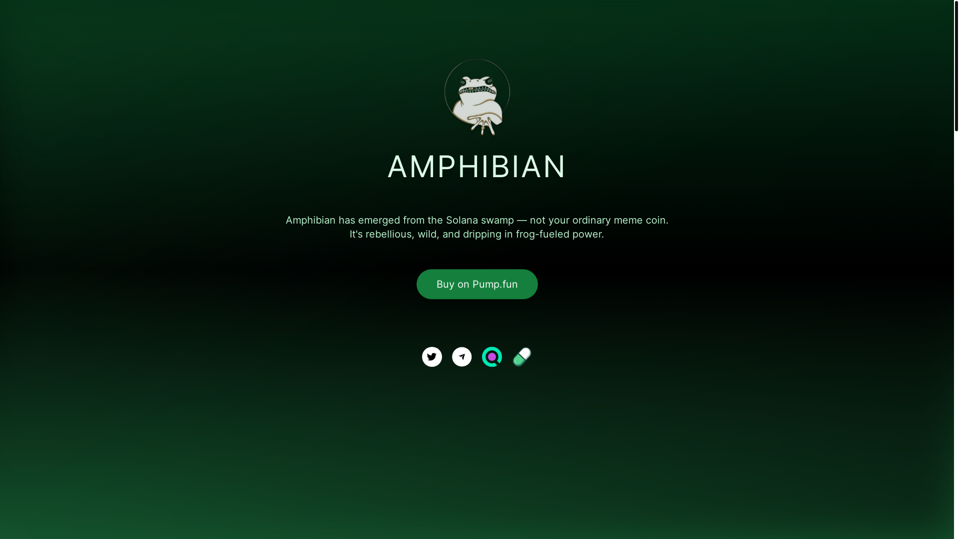 website screenshot of https://amphibian.bond/