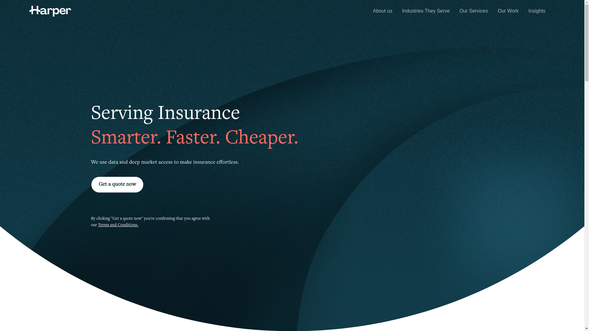 website screenshot of https://getharperinsureweb.com/