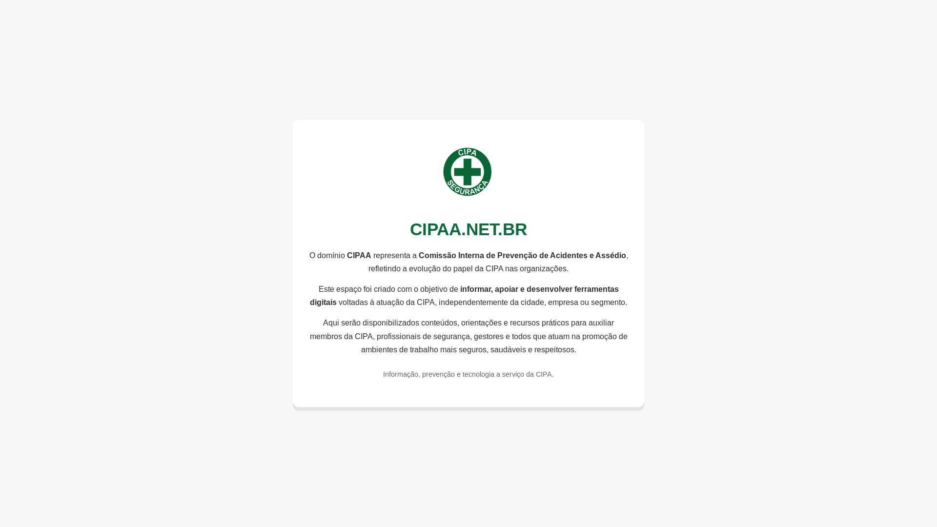 website screenshot of https://cipaa.net.br/
