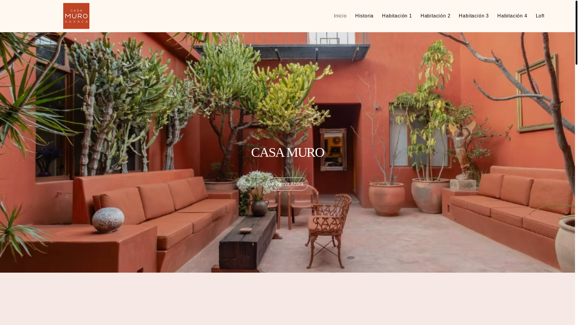 website screenshot of https://casamurooaxaca.com/