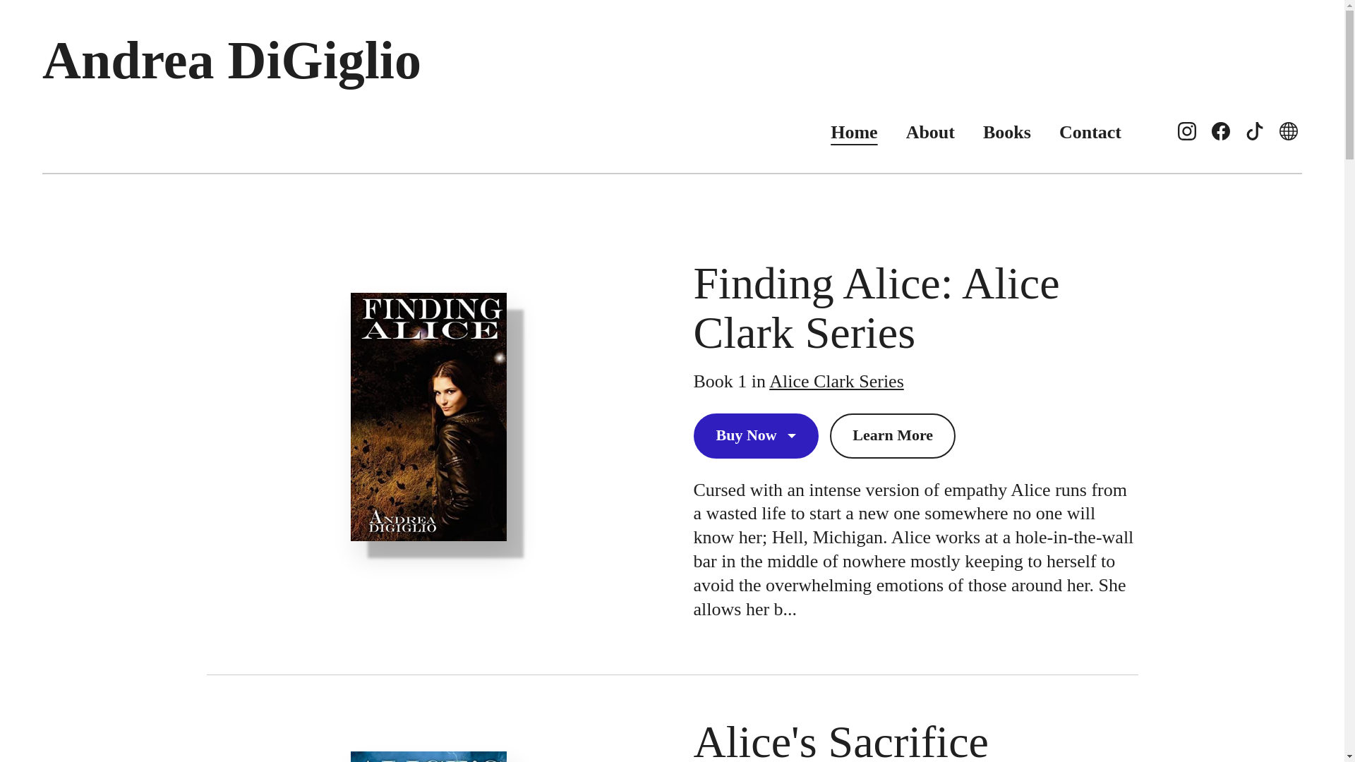 website screenshot of https://andreadigiglioauthor.com/