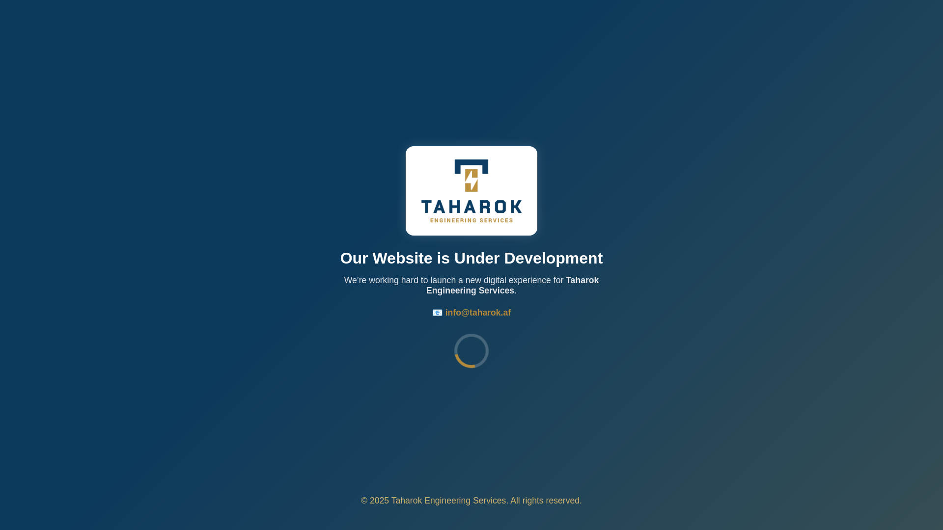 website screenshot of https://taharok.af/