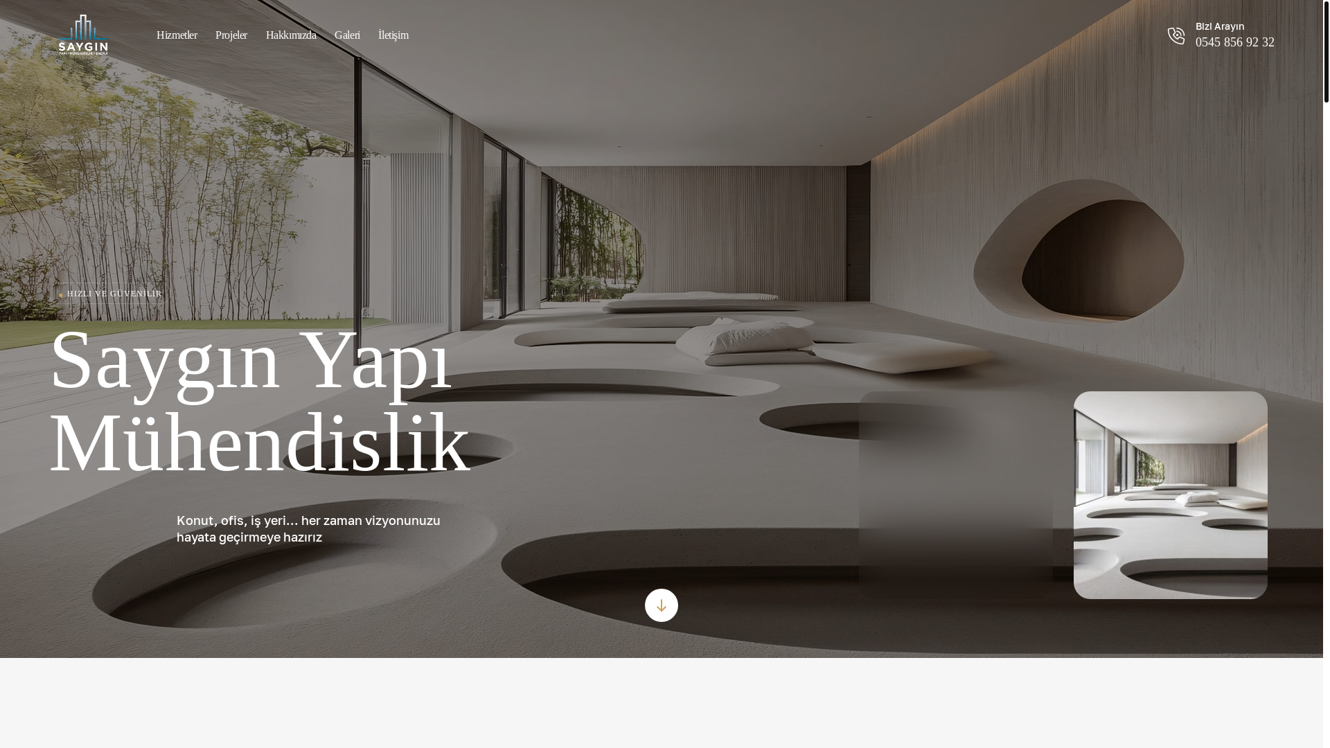 website screenshot of https://sayginyapimuhendislik.com