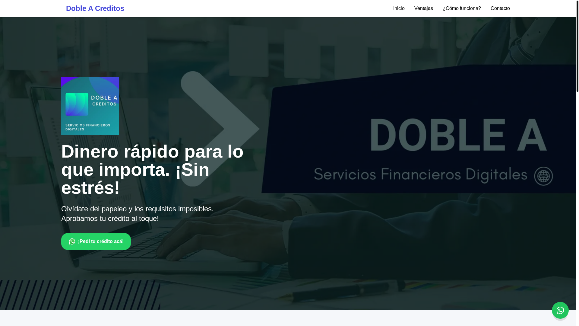 website screenshot of https://dobleacreditos.com.py/