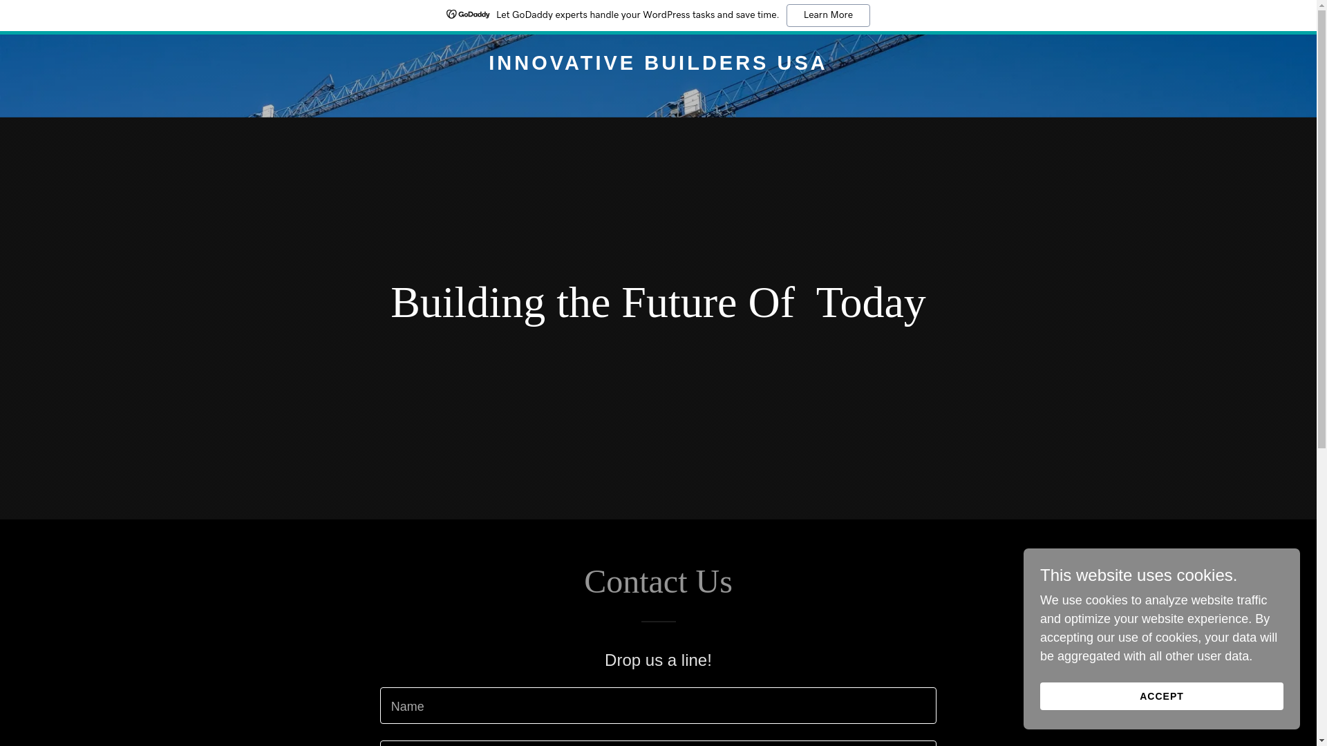website screenshot of https://innovativebuildersusa.com/