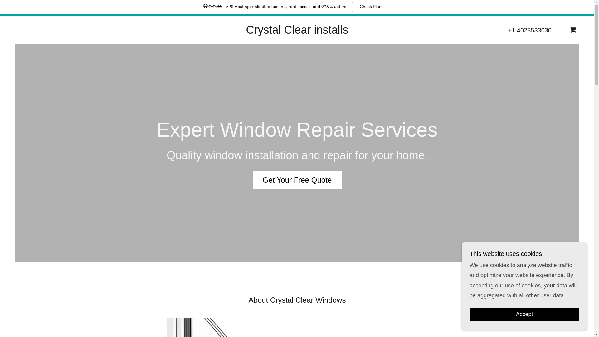website screenshot of https://crystalclear-installs.com/