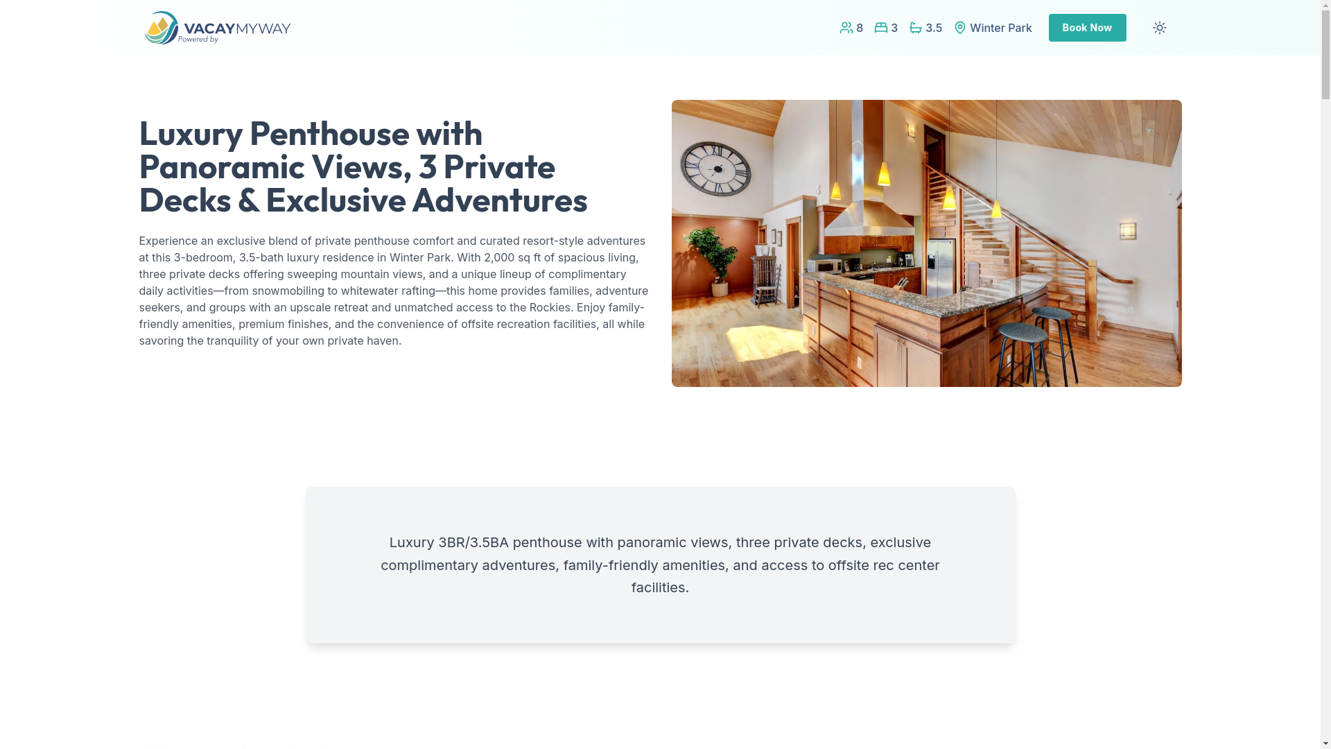 website screenshot of https://peakadventure.house/