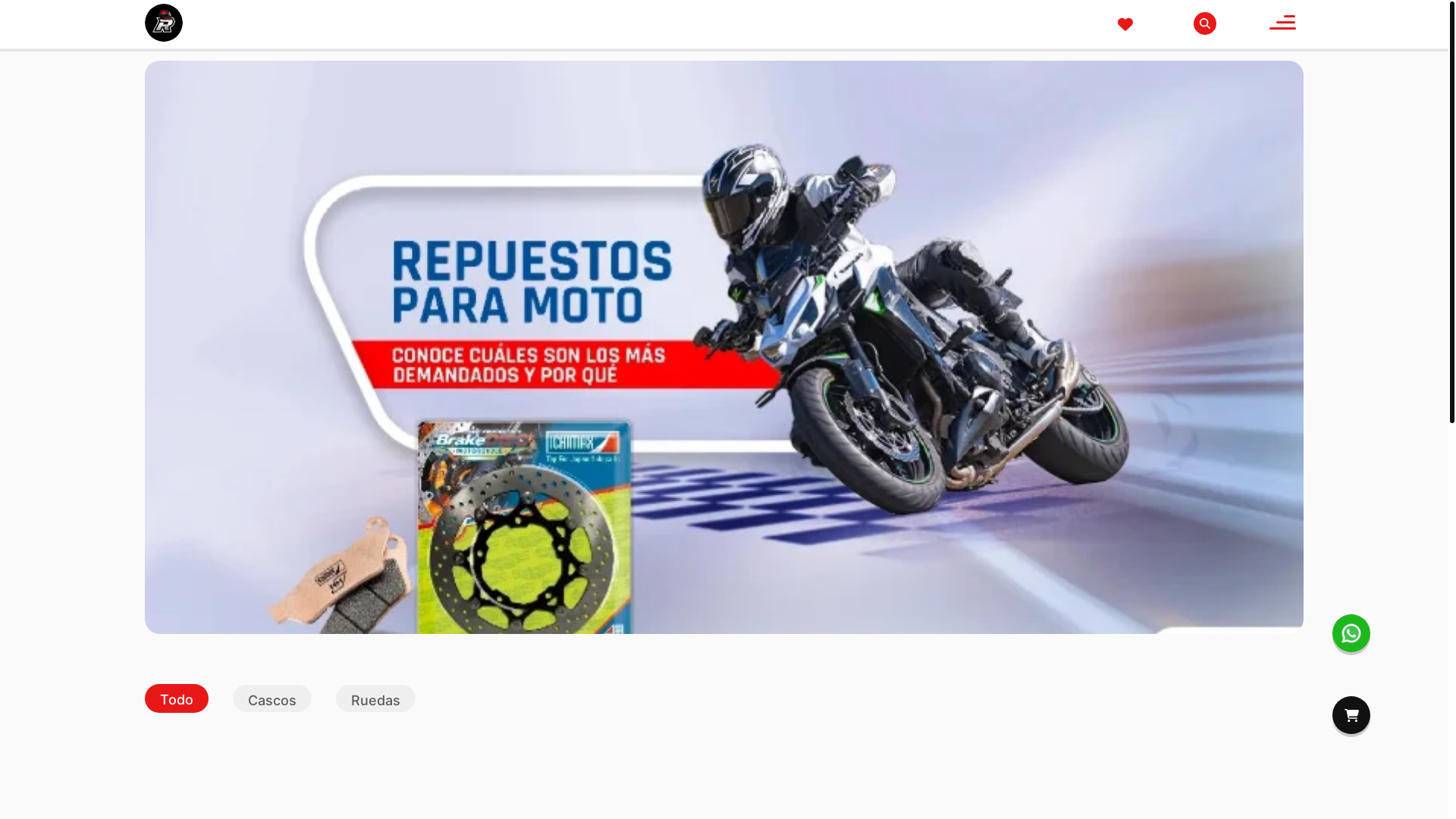 website screenshot of https://rankmotoshop.com/