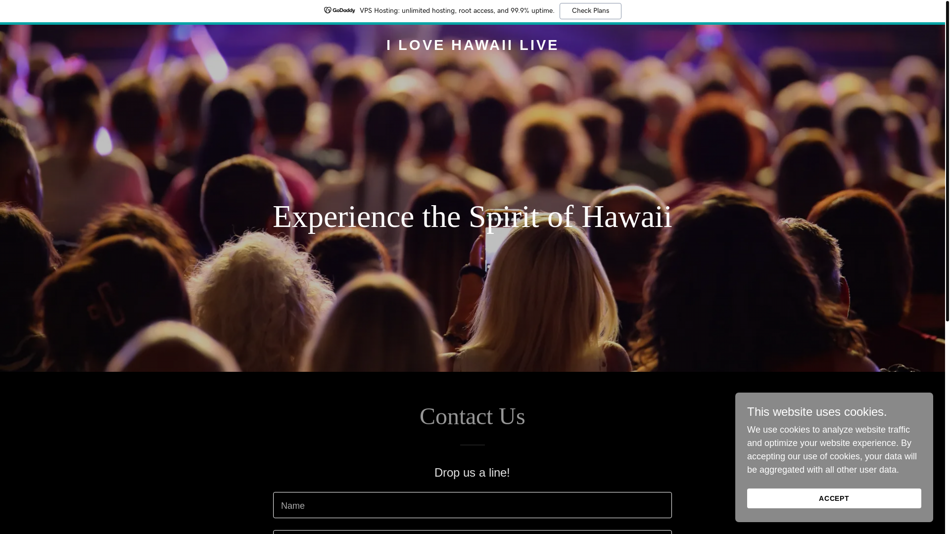 website screenshot of https://ilovehawaiilive.com/