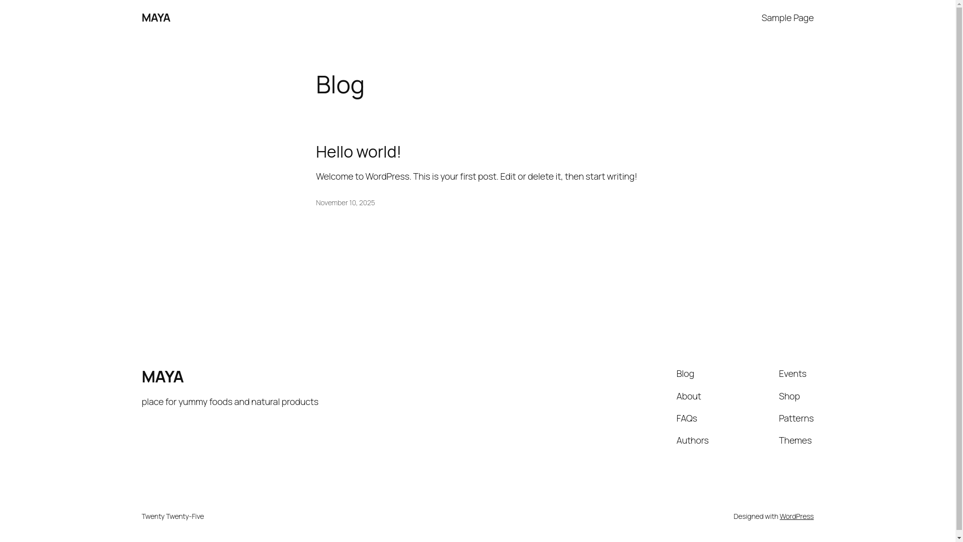 website screenshot of https://mayamarket.eu/