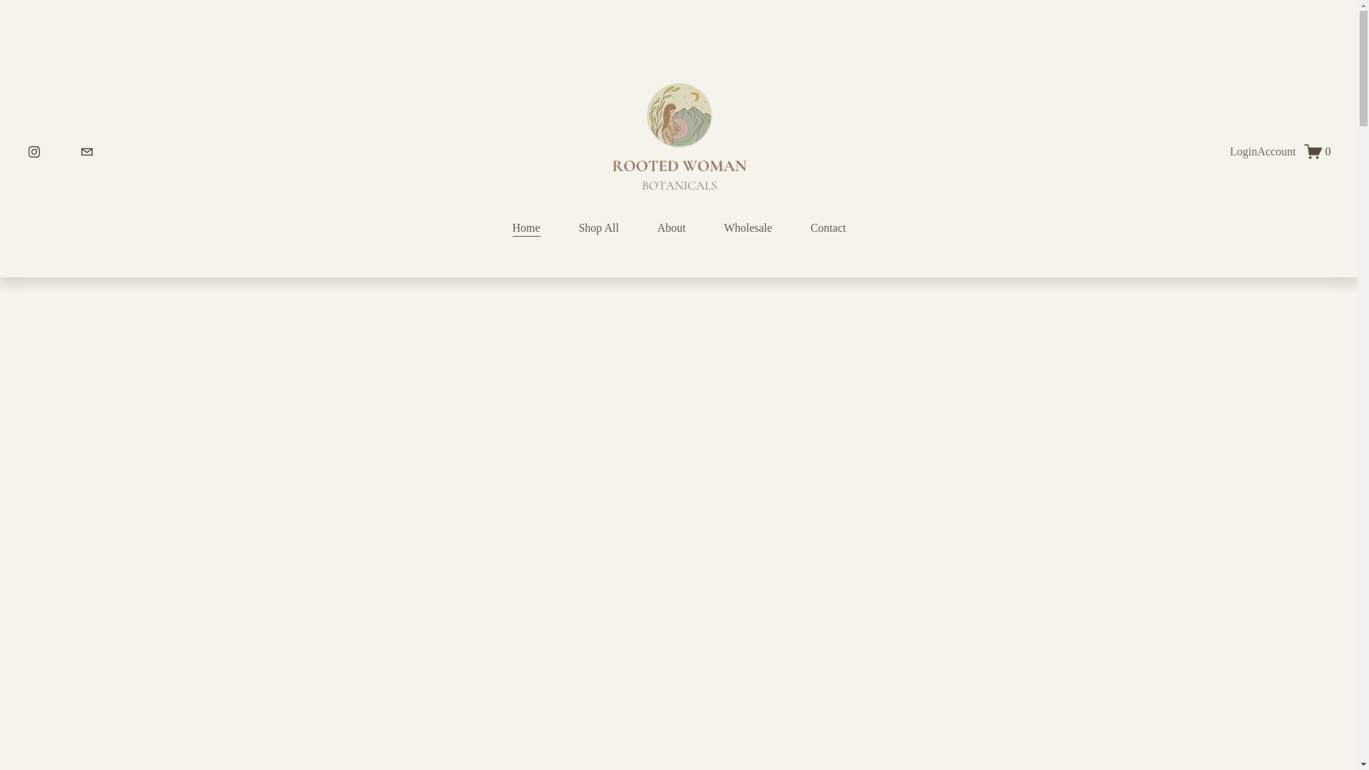 website screenshot of https://rootedwomanwellness.com/