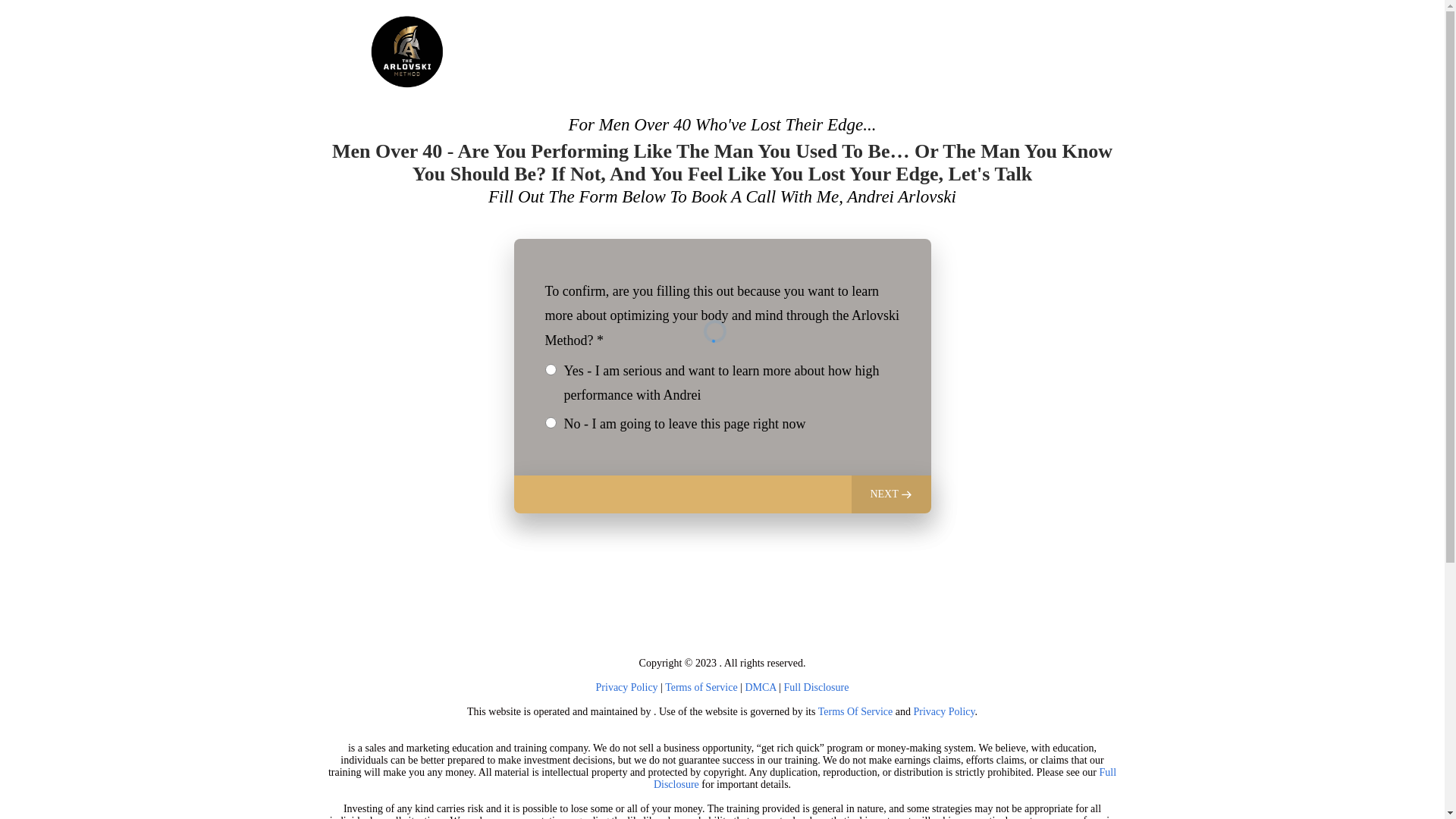 website screenshot of https://arlovskimethod.com/