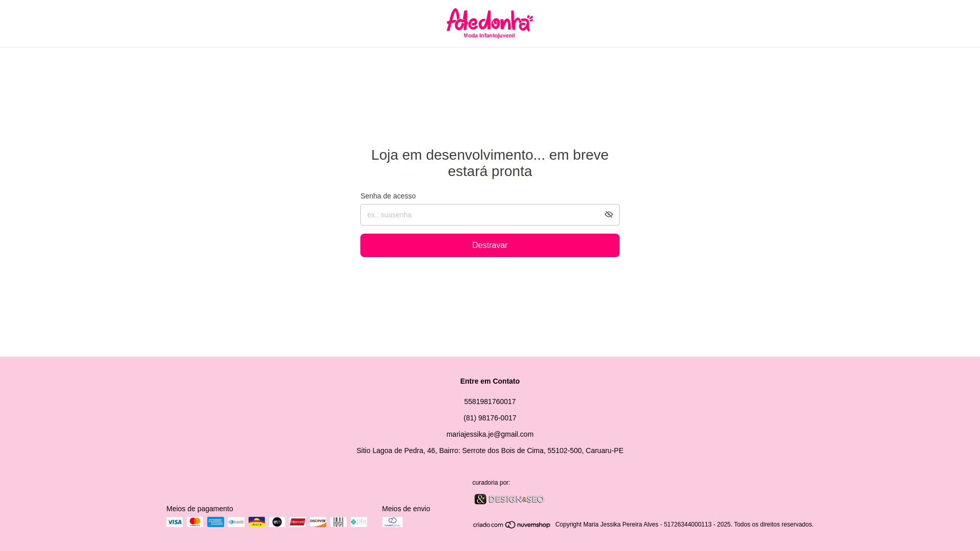 website screenshot of https://useadedonha.com.br/