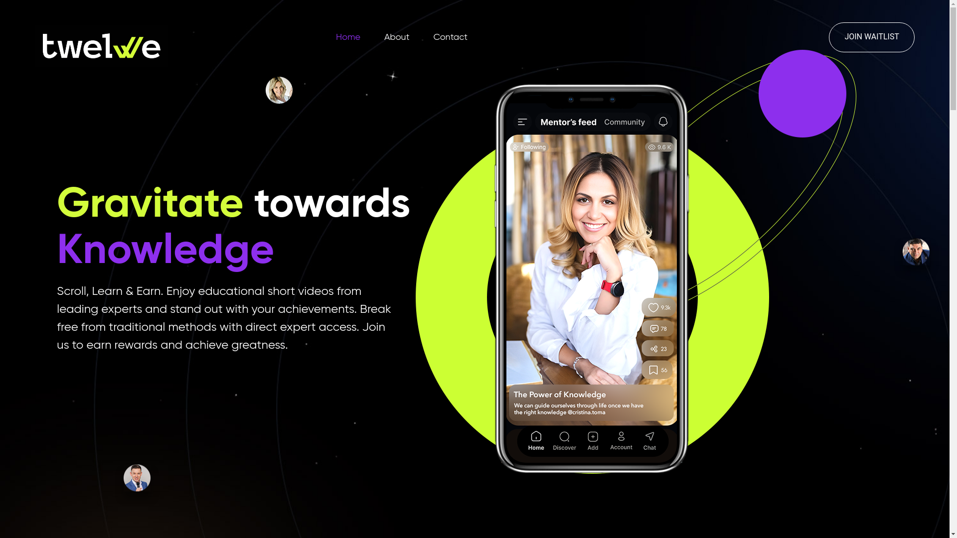 website screenshot of https://twelvve-social-app.com/