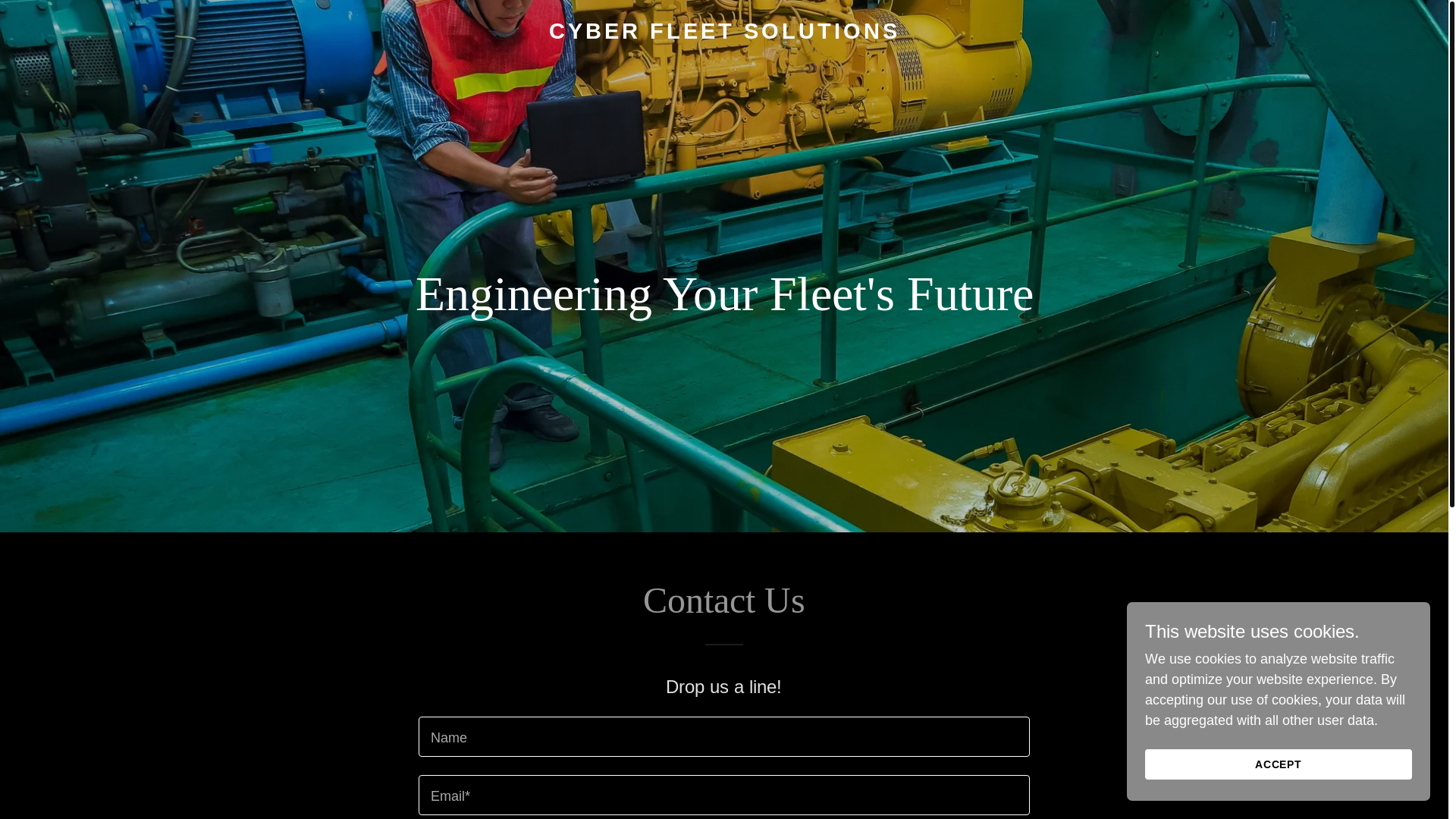 website screenshot of https://cyberfleetsolutions.com/