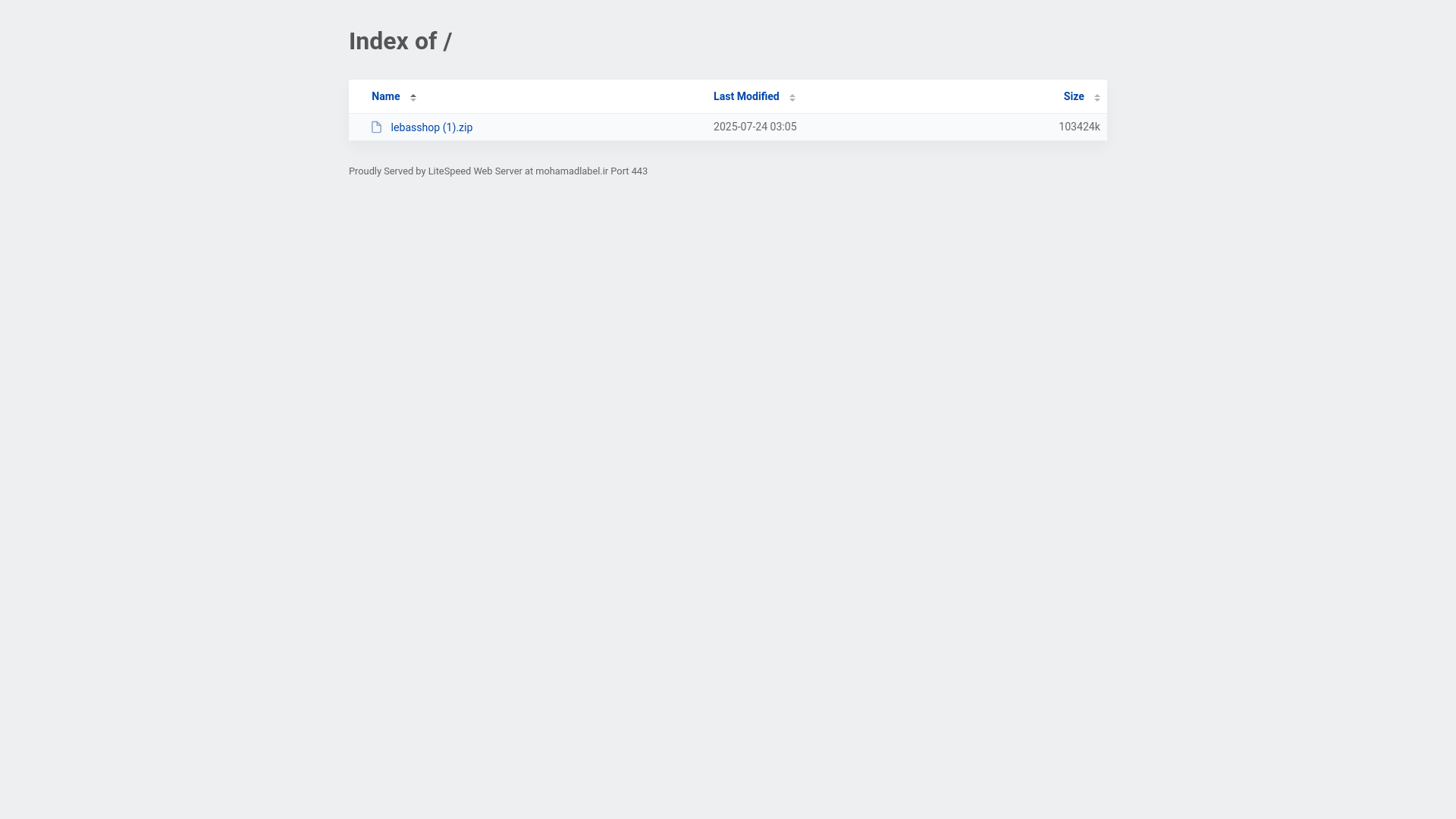 website screenshot of https://mohamadlabel.ir/