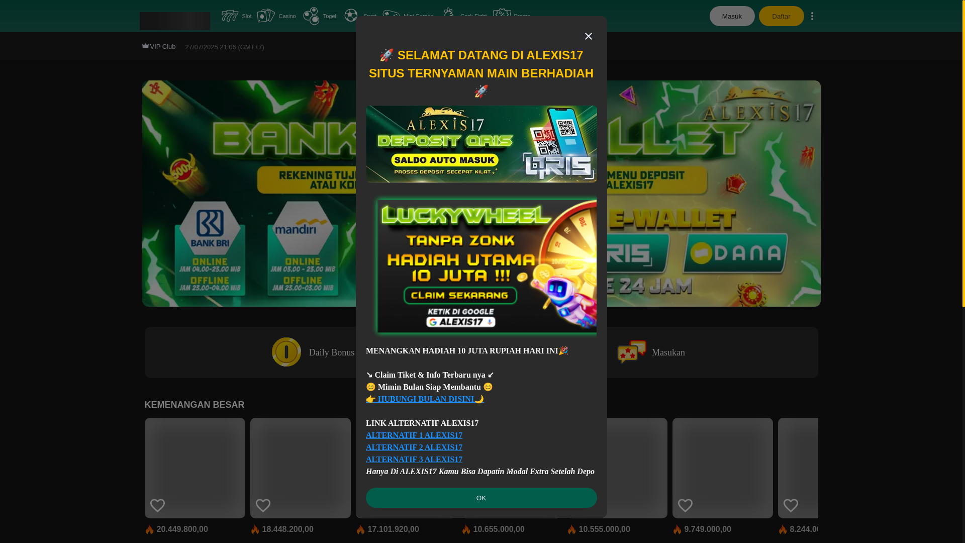 website screenshot of https://alexis17kick.xyz/