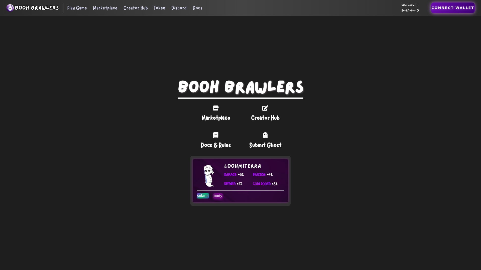 website screenshot of https://solananfts.pages.dev/