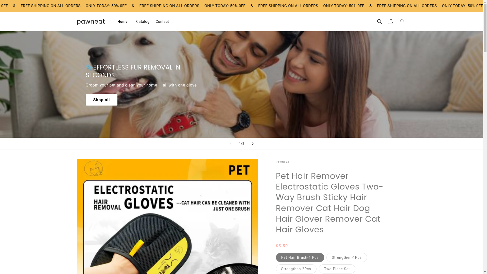 website screenshot of https://pawneat.store/