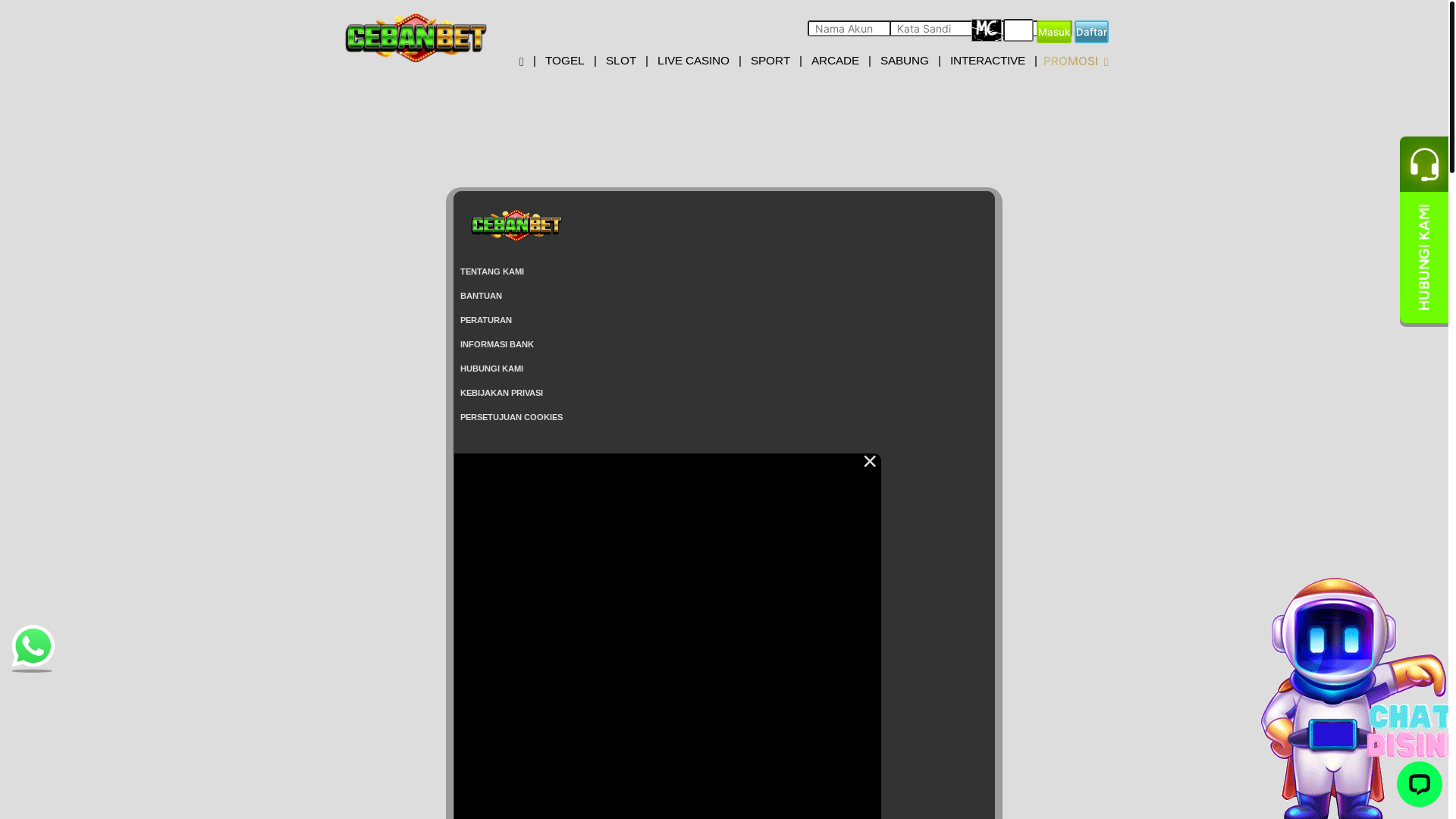website screenshot of https://ceban3.store/