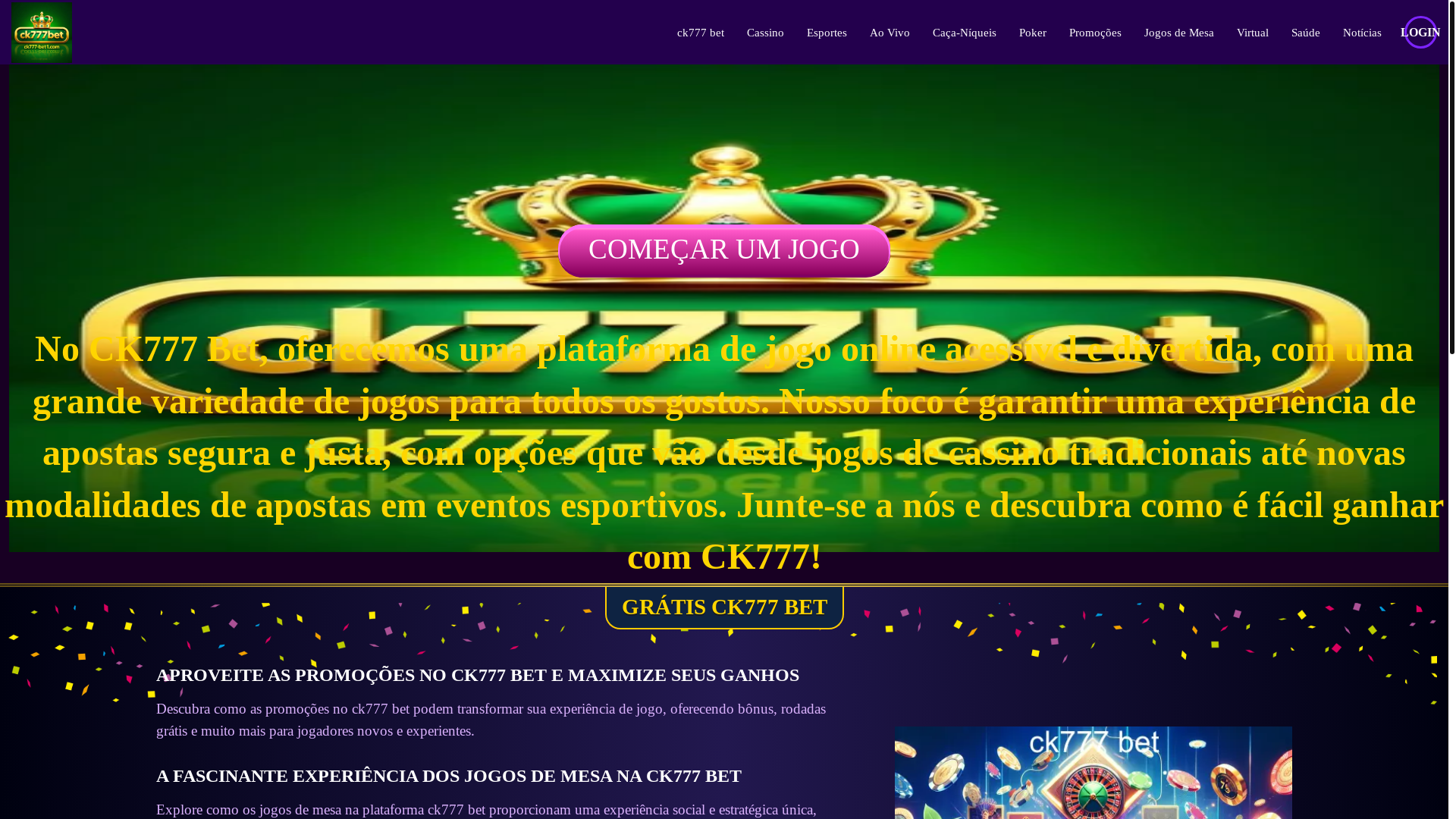 website screenshot of https://ck777-bet1.com/