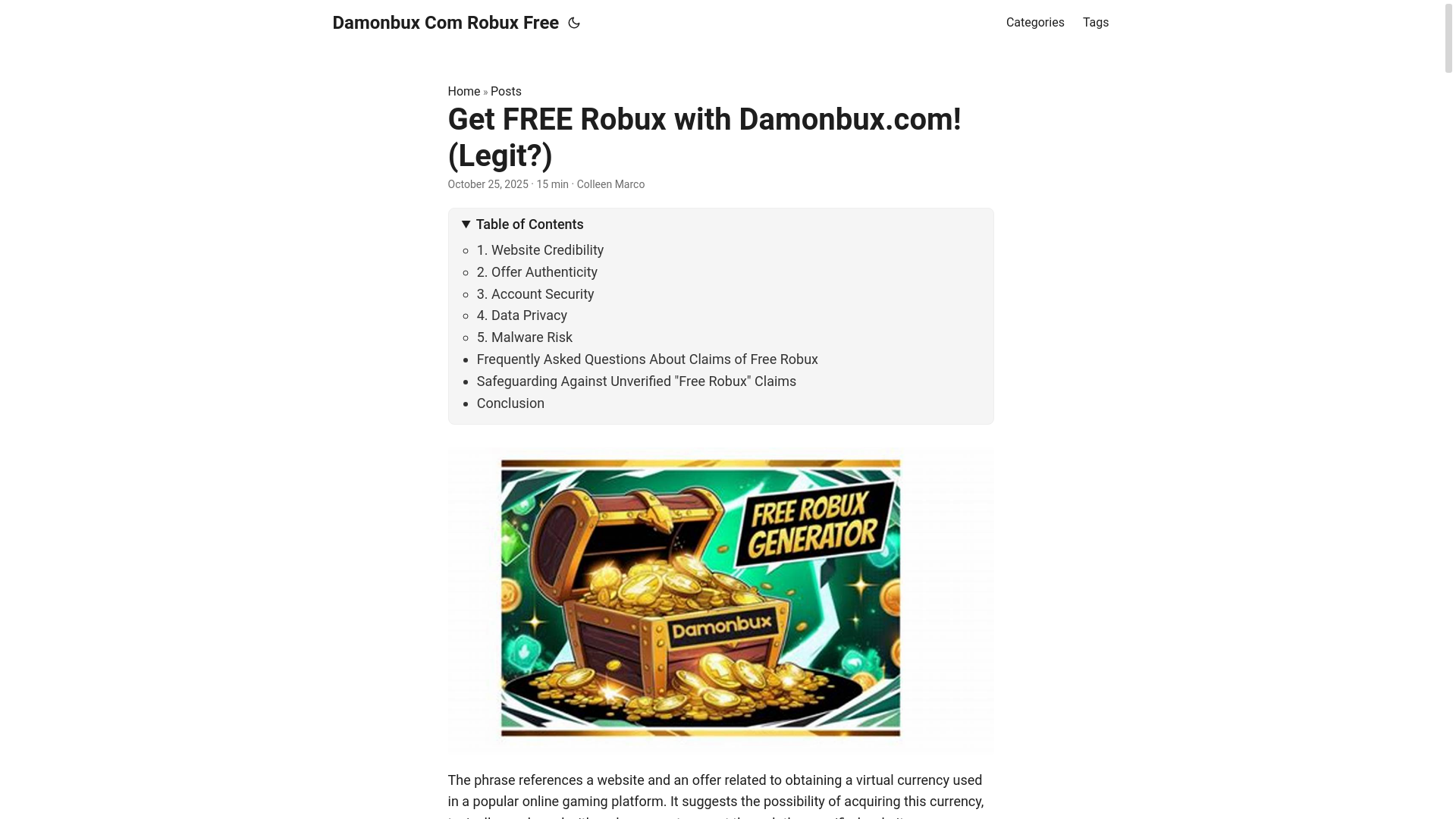 website screenshot of https://damonbux-com-robux-free.pages.dev/