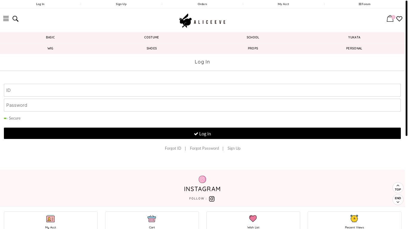 website screenshot of https://m.en.aliceeve.co.kr/member/login.html?returnUrl=https://newpdf.gudangmoovies21.com/
