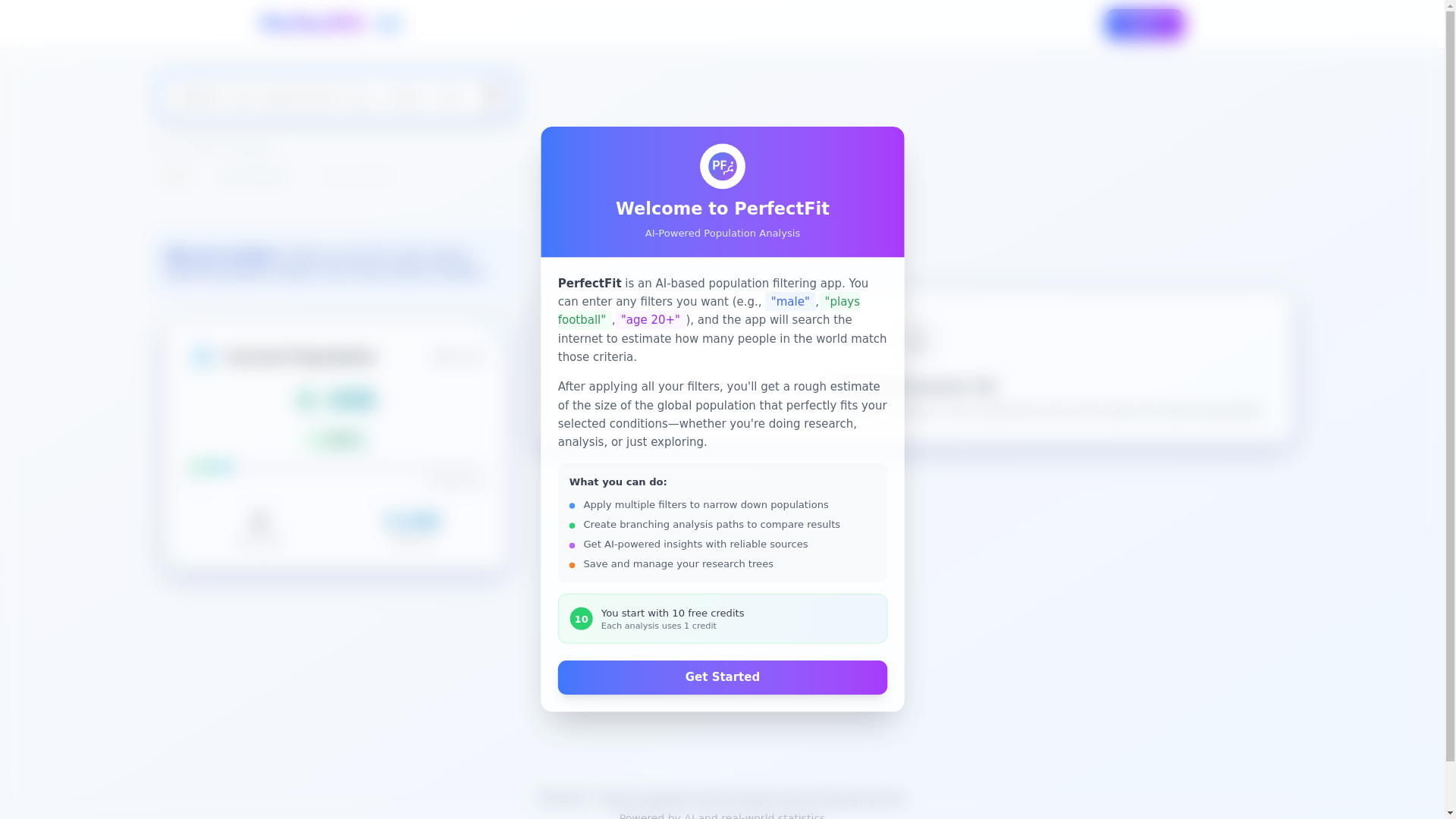 website screenshot of https://perfectfit.pages.dev/