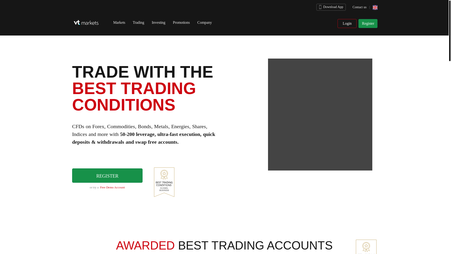 website screenshot of https://vtmarketsglobalavs.cc/