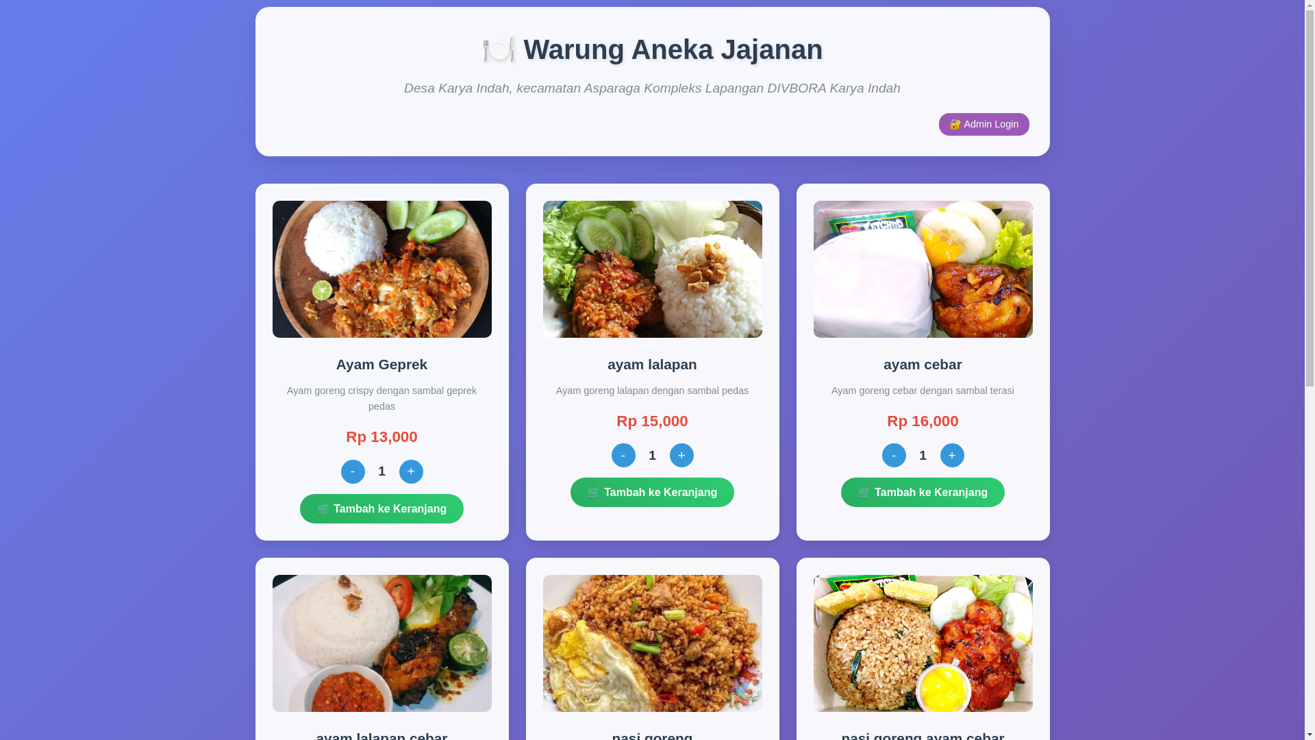 website screenshot of https://warunganekajajanan.pages.dev/