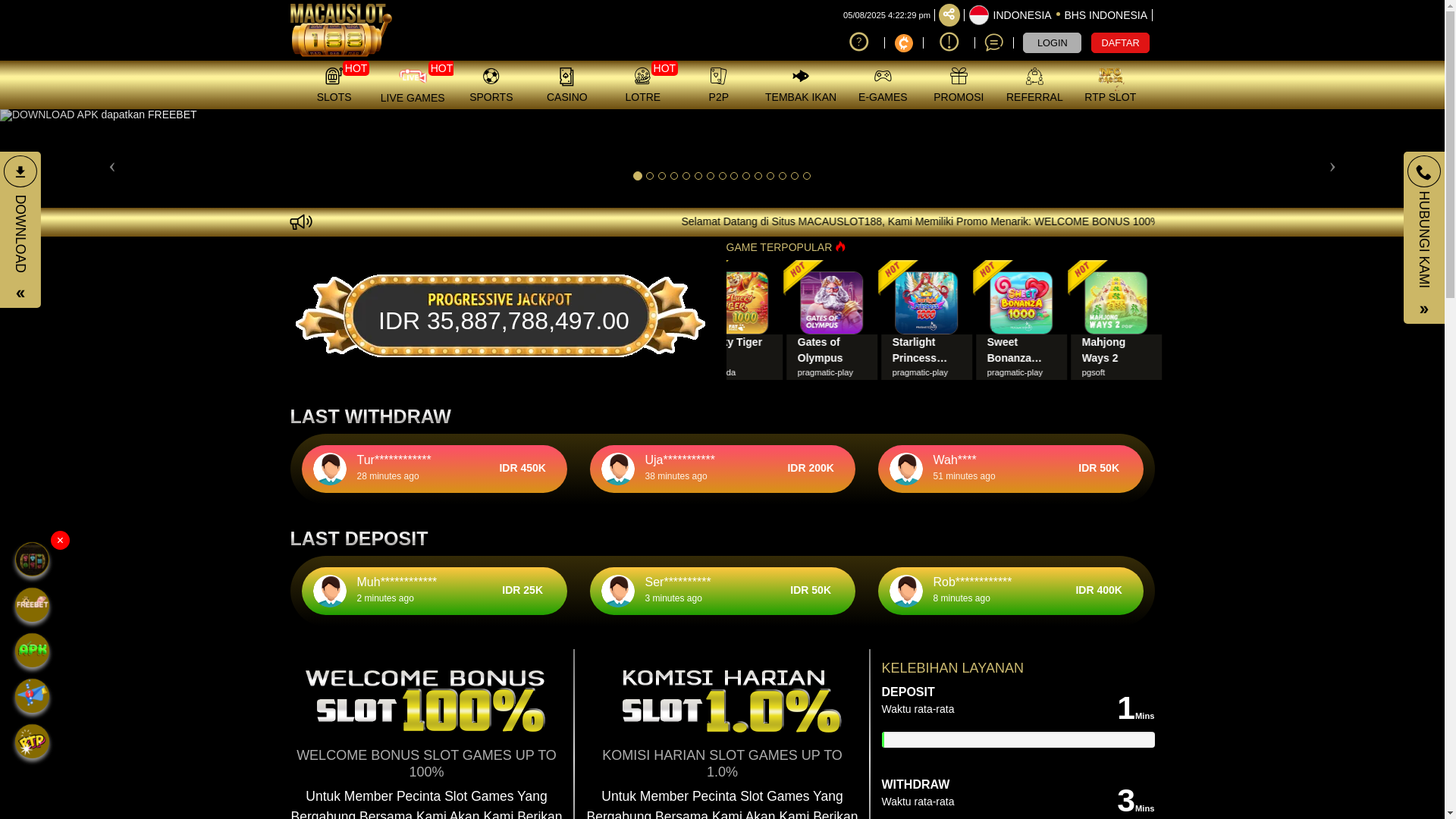 website screenshot of https://macauslot188bet.top/