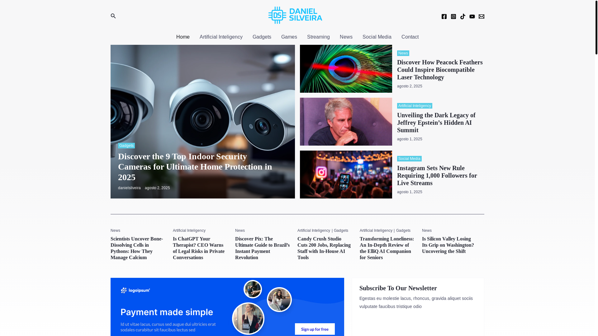 website screenshot of https://technoconnected.com/