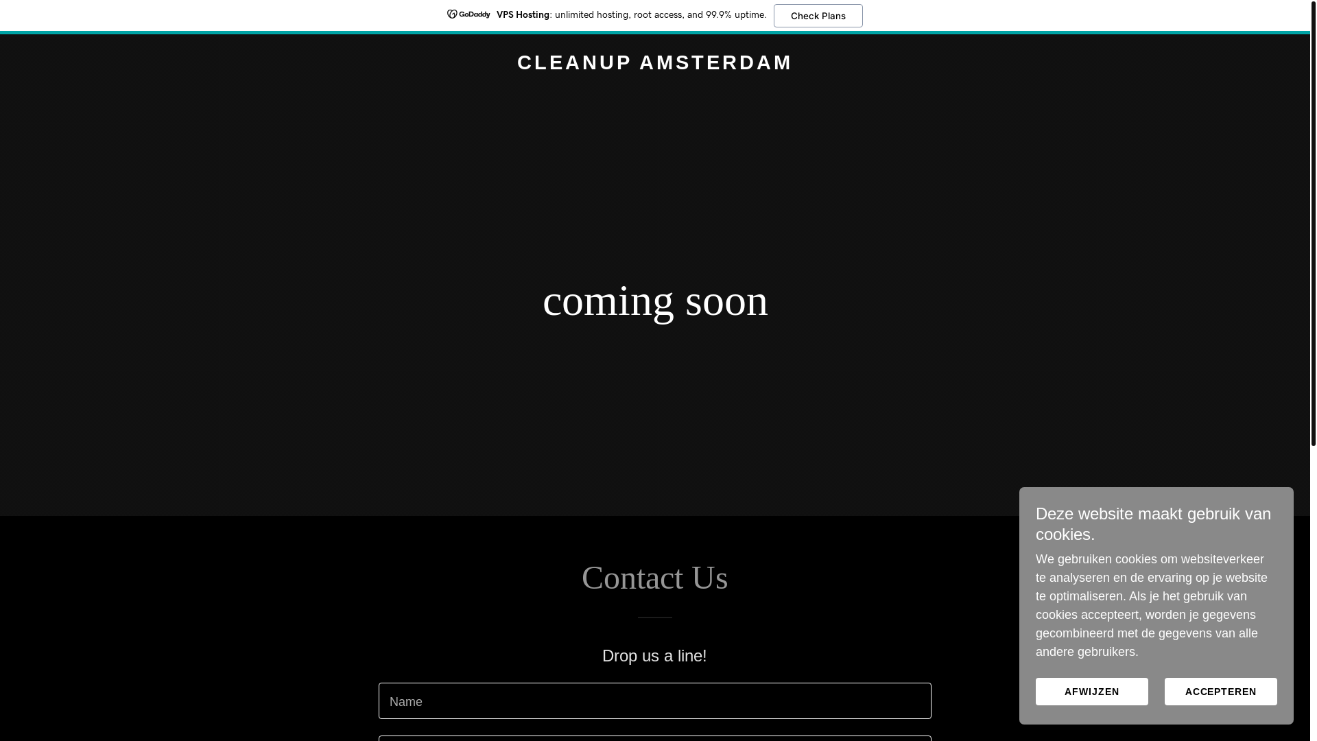 website screenshot of https://cleanupamsterdam.com/