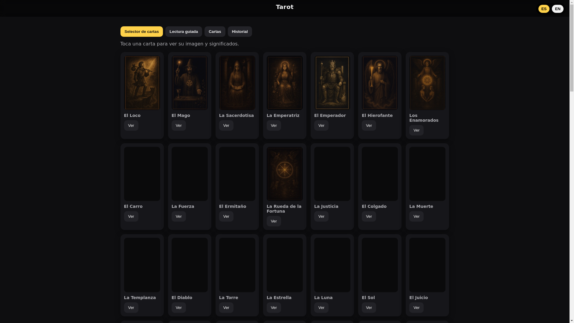 website screenshot of https://tarot7.pages.dev/