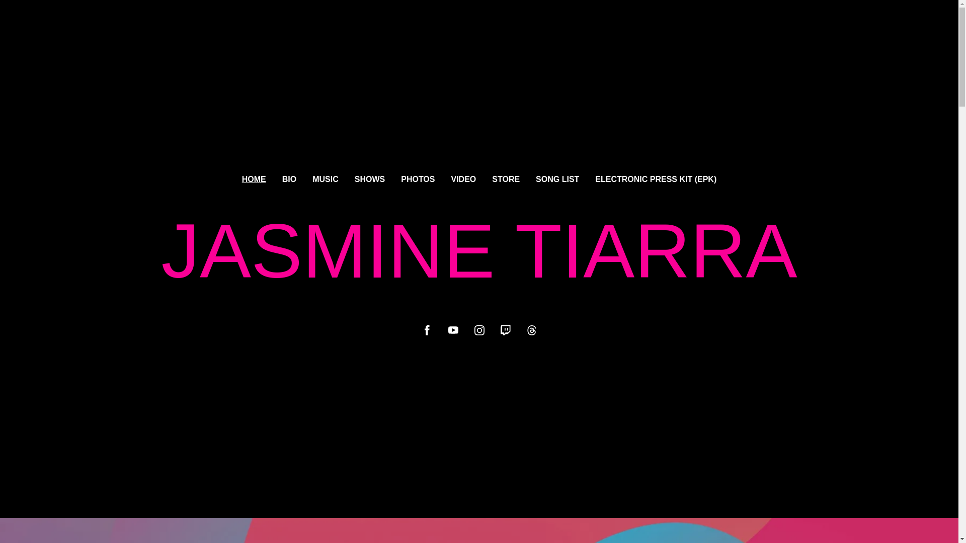 website screenshot of https://jasminetiarraofficial.com/
