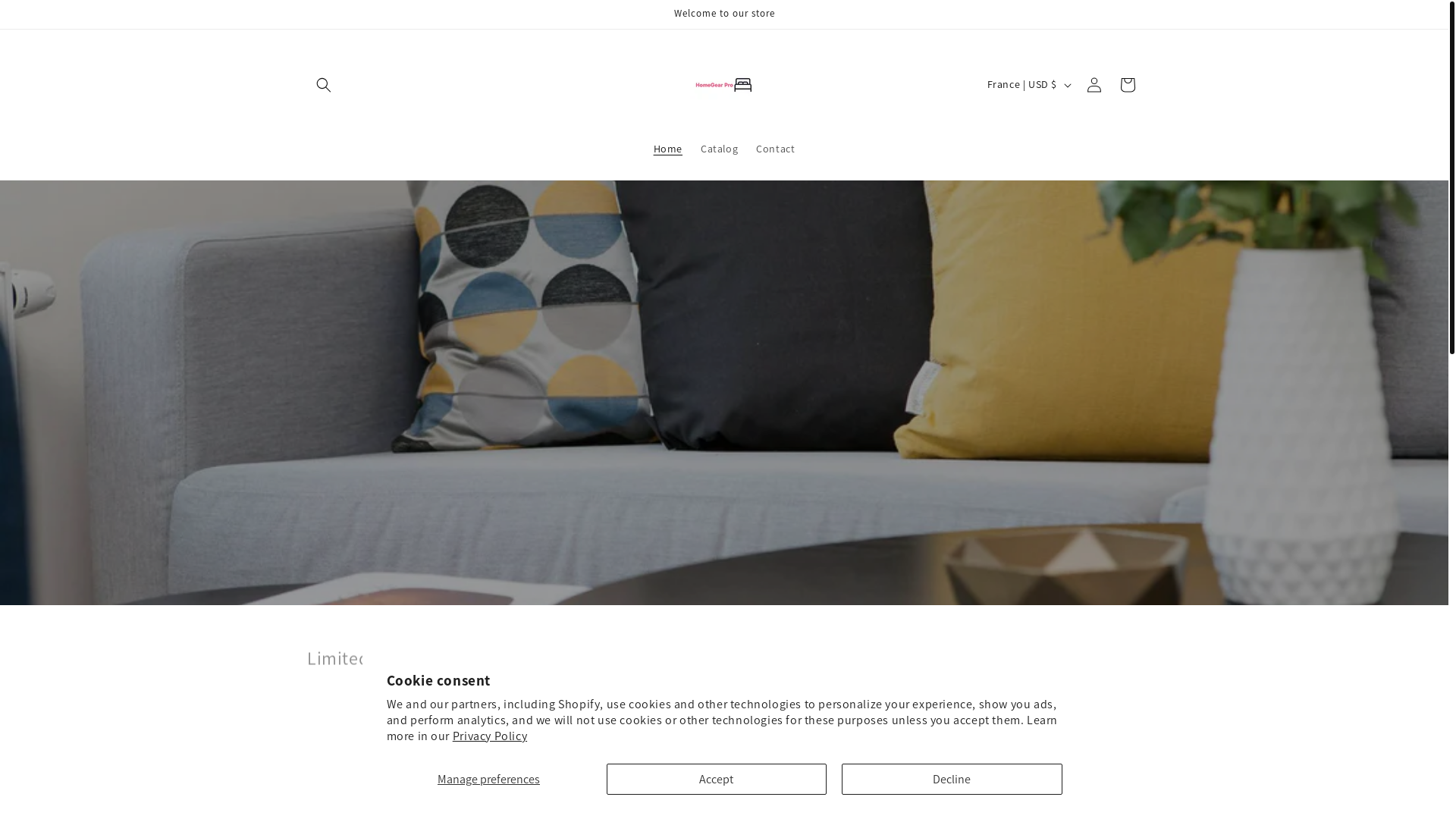 website screenshot of https://homegear-pro.shop/
