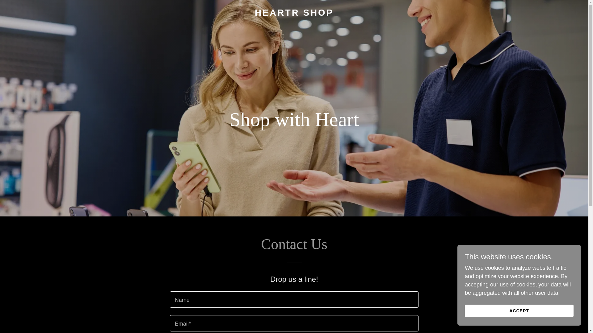 website screenshot of https://heartr.shop/