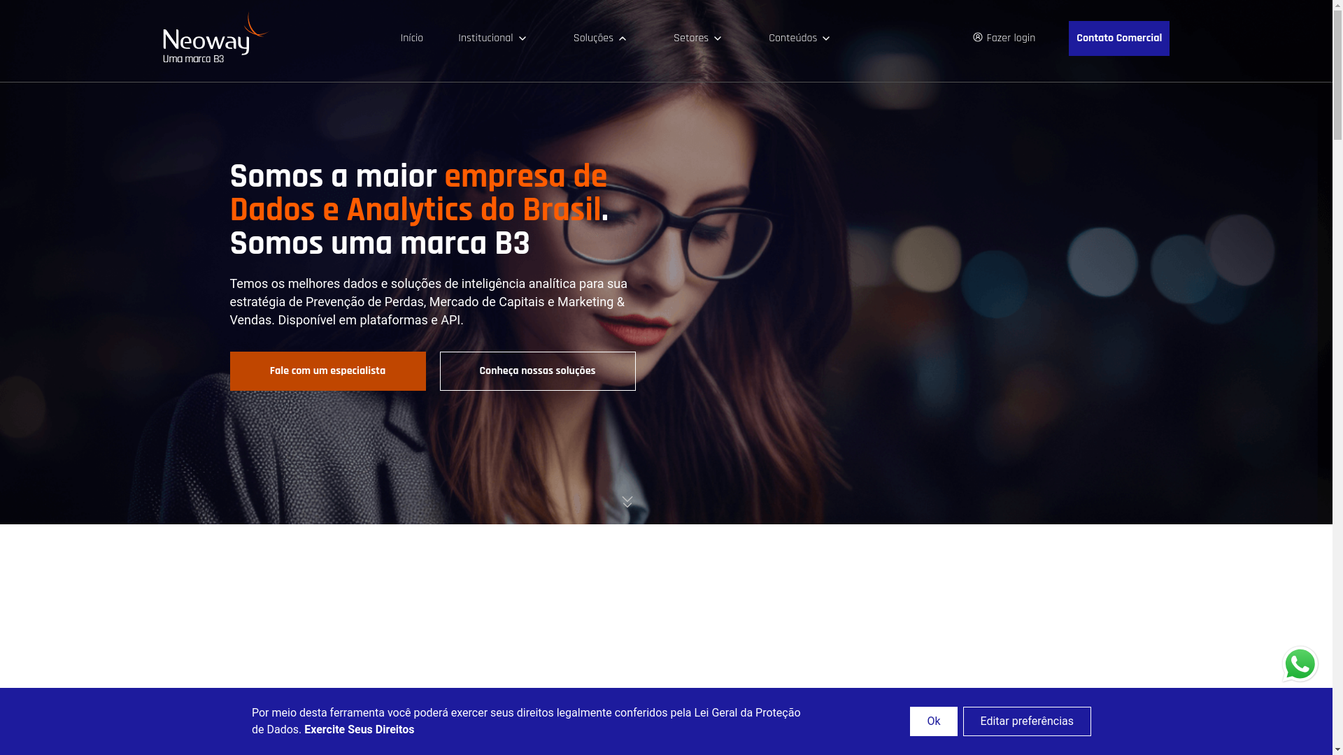 website screenshot of https://www.neoway.com.br/