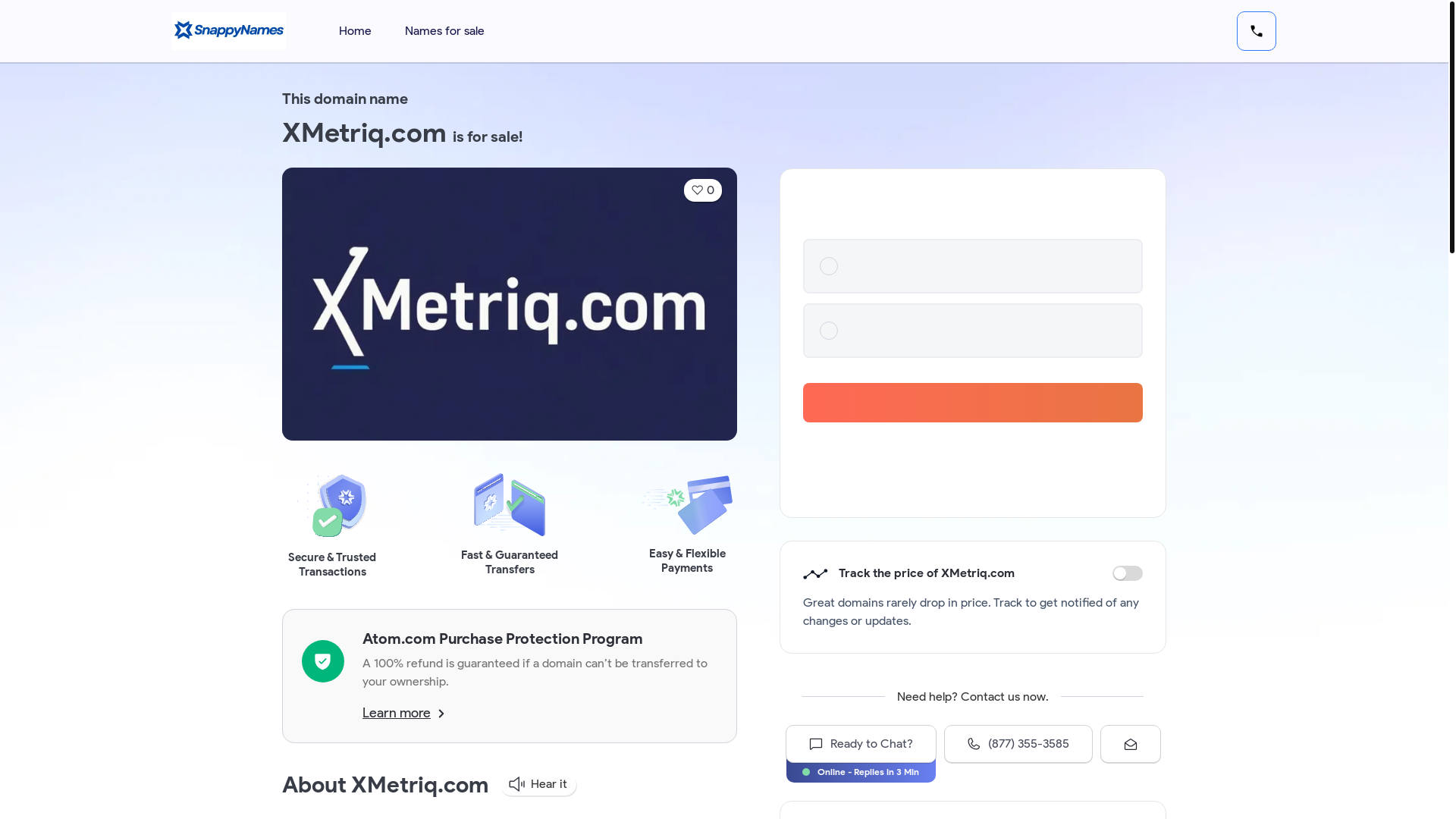 website screenshot of https://xmetriq.com/