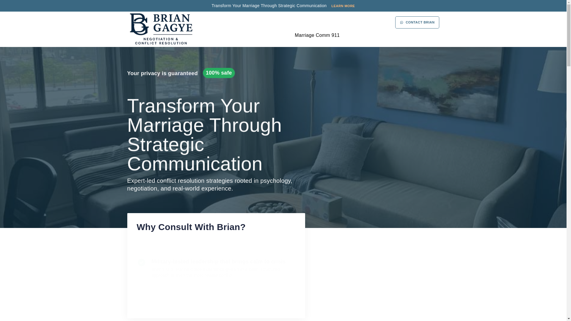website screenshot of https://briangagye.com/