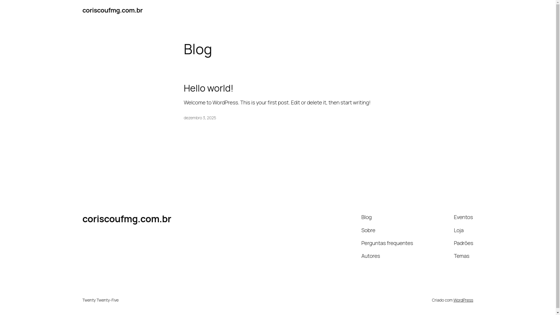 website screenshot of https://coriscoufmg.com.br/